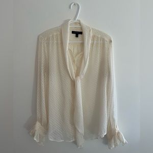 Banana Republic Tied Mesh Blouse